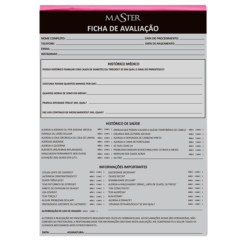 Ficha de Avaliação Olhos Master